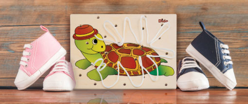 Allacciatura tartaruga-gioco didattico di coordinazione concentrazione-Dida