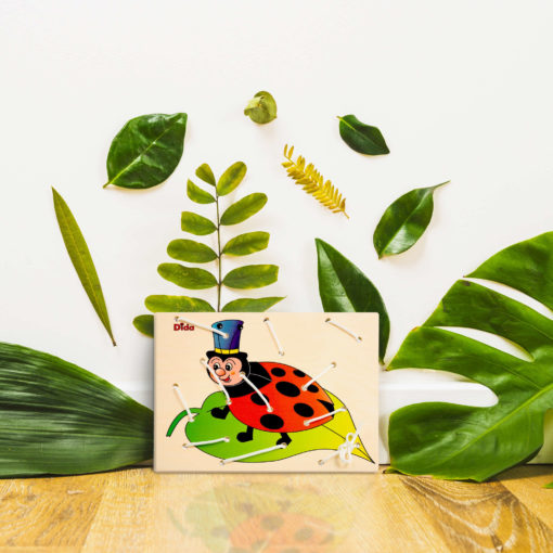 Allacciatura Coccinella - giochi e materiali montessoriani-motricità fine-Dida