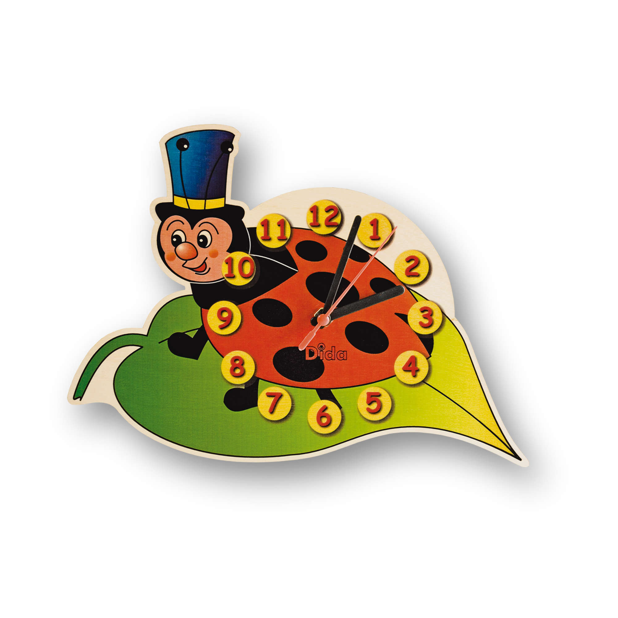 Orologio in legno coccinella - idea regalo per l'arredo della cameretta -Dida Orologio in legno coccinella - idea regalo per l'arredo della cameretta -Dida