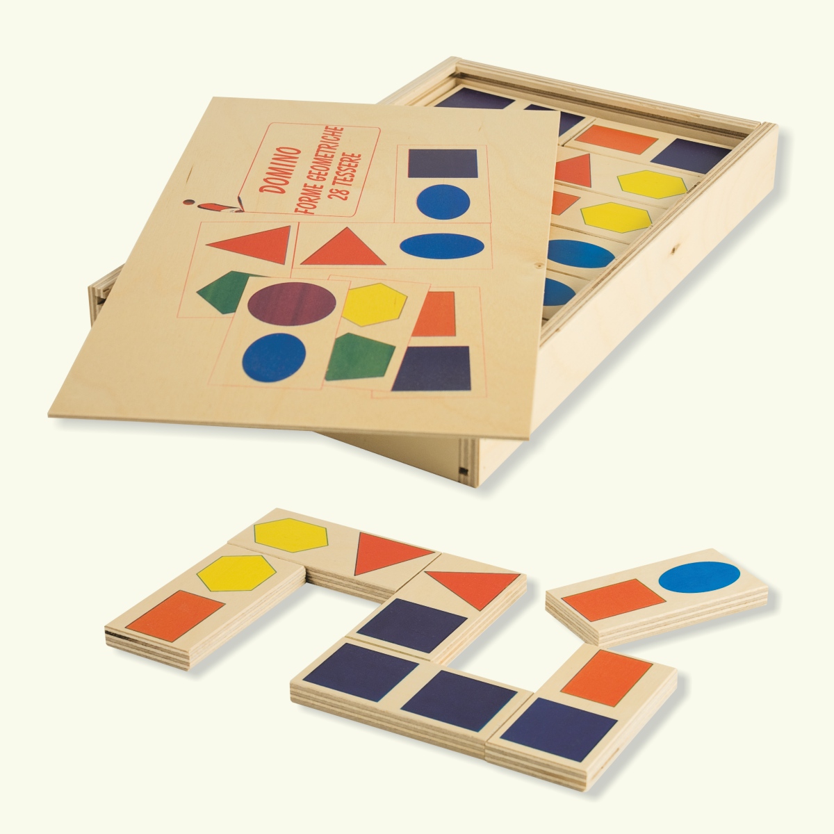 Domino Forme Geometriche - Gioco del domino - Gioco di società - Dida Domino Forme Geometriche - Gioco del domino - Gioco di società - Dida