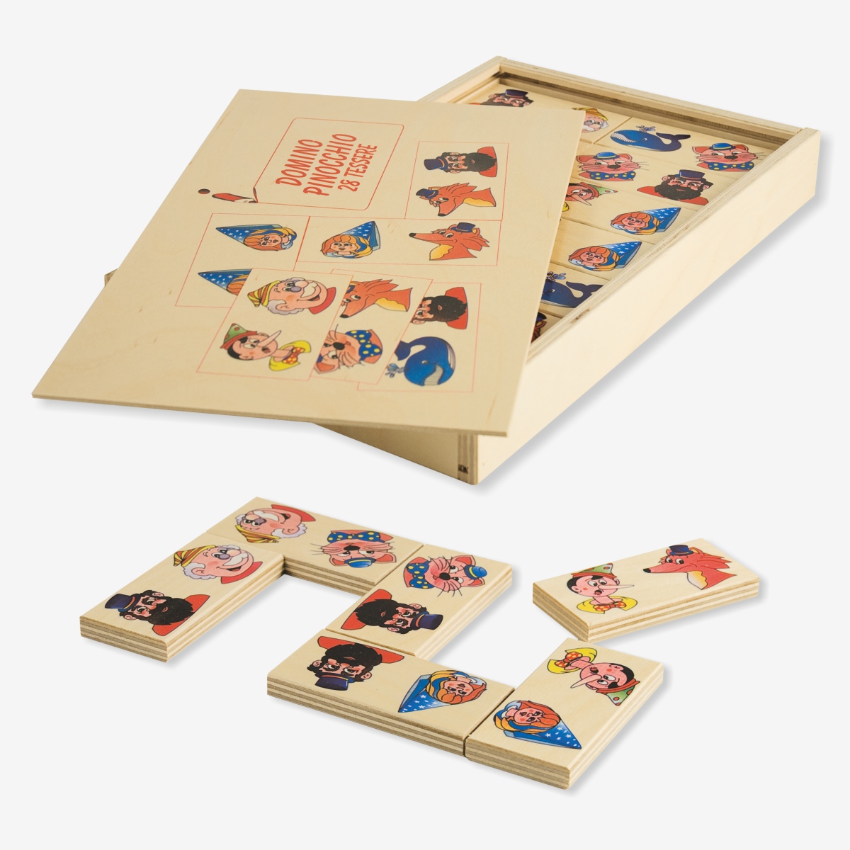 Domino Pinocchio, il gioco da tavolo in legno per grandi e piccoli - Dida Domino Pinocchio, il gioco da tavolo in legno per grandi e piccoli - Dida