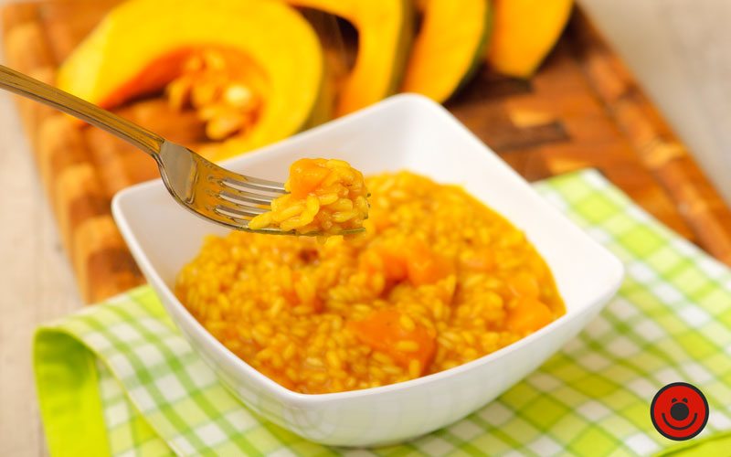 Risotto con la zucca per bimbi selettivi