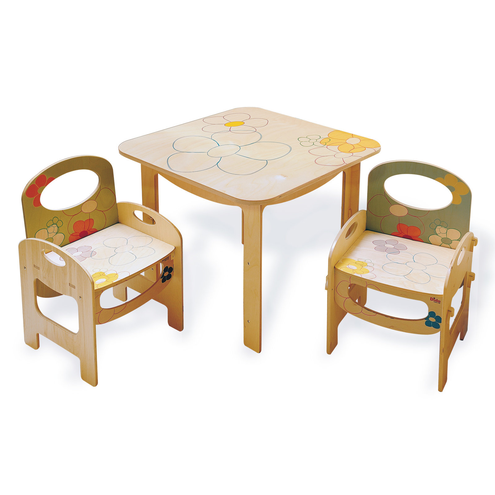 tavolo da apprendimento prescolare Tavolo da gioco in legno per bambini tavolo per lo svezzamento Sweet Home colore: grigio set da tavolo per bambini 