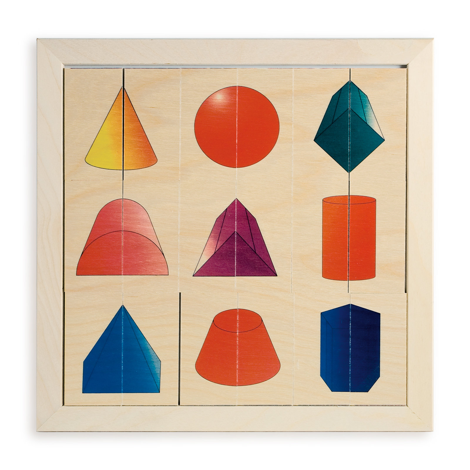 Gioco delle metà speculari gioco da tavolo con forme geometriche 3D-Dida Gioco delle metà speculari gioco da tavolo con forme geometriche 3D-Dida