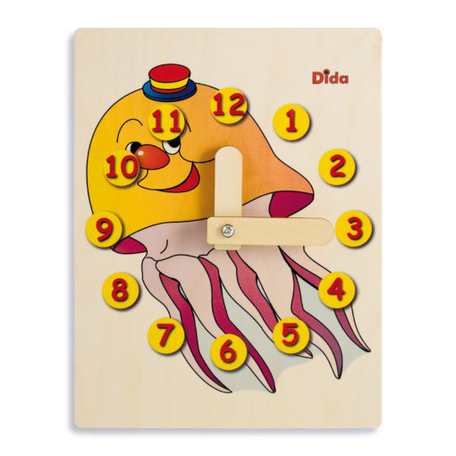 Orologio didattico Medusa per insegnare a leggere le ore -Montessori-Dida