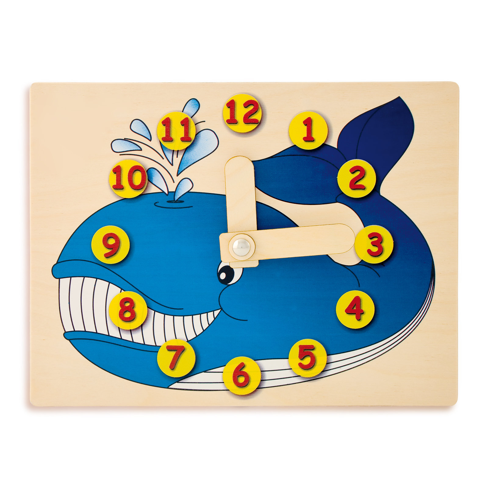 Orologio didattico balena - imparare a leggere le ore - gioco didattico - Dida Orologio didattico balena - imparare a leggere le ore - gioco didattico - Dida