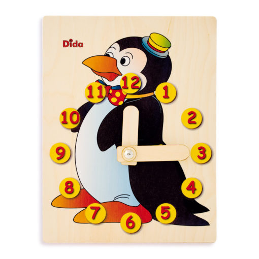 Orologio didattico Pinguino - gioco didattico per imparare le ore - Dida