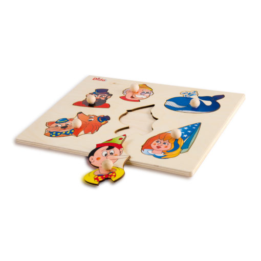 Puzzle Favola di Pinocchio - esercizi di motricità fine per bimbi piccoli -Dida