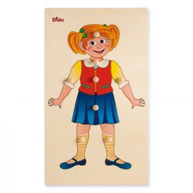 Schema corporeo bimba - Puzzle in legno - il corpo umano- Dida