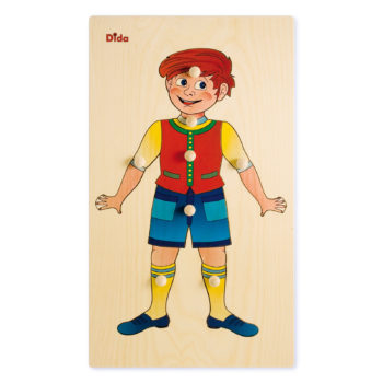 Schema corporeo bimbo - Esplorando il corpo umano - Puzzle legno - Dida giochi