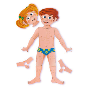 Schema Corporeo bimbi puzzle legno - Il corpo umano per bambini - Dida