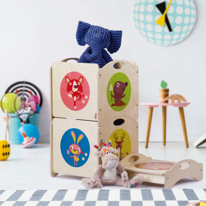 ragazzi e adulti per bambini Didatecar S Blu Pouf in lino