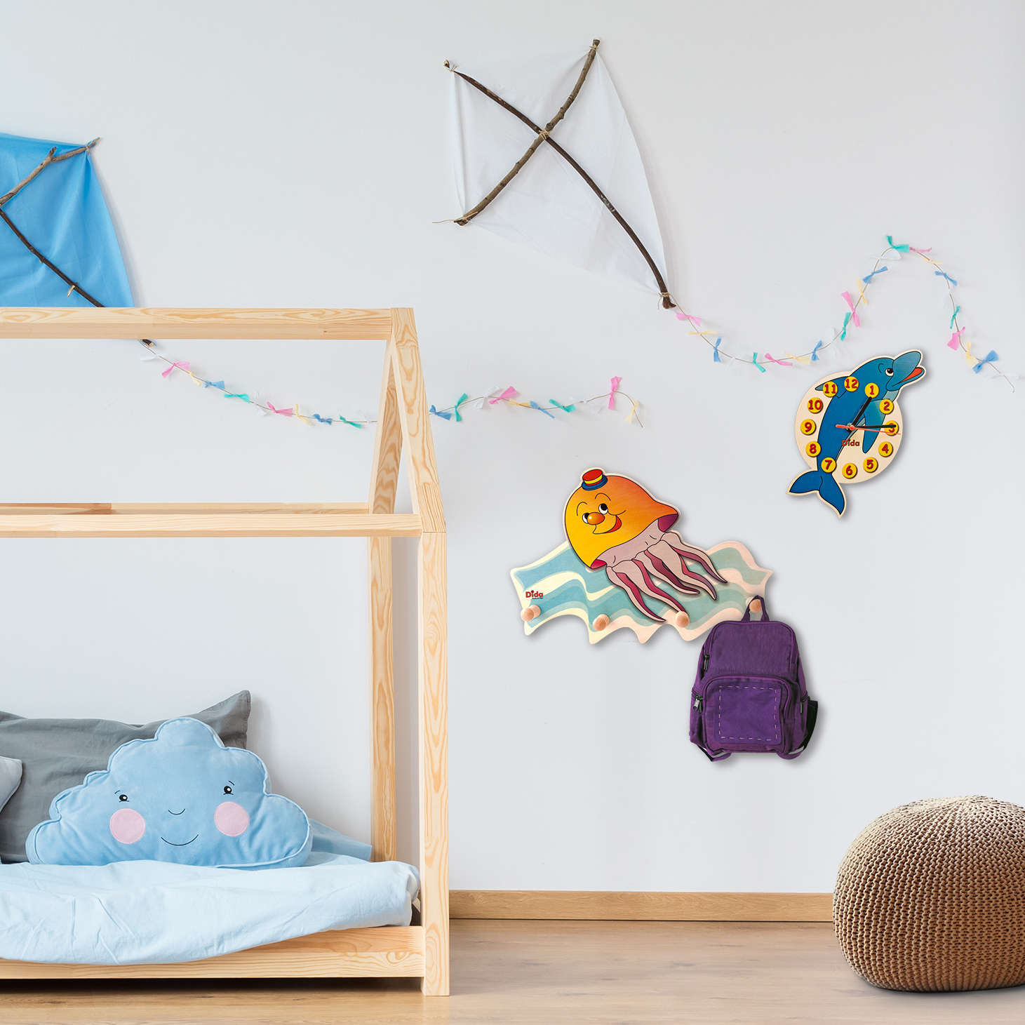 Appendiabiti per bambini cameretta - Una medusa colora e arreda - Dida Appendiabiti per bambini cameretta - Una medusa colora e arreda - Dida