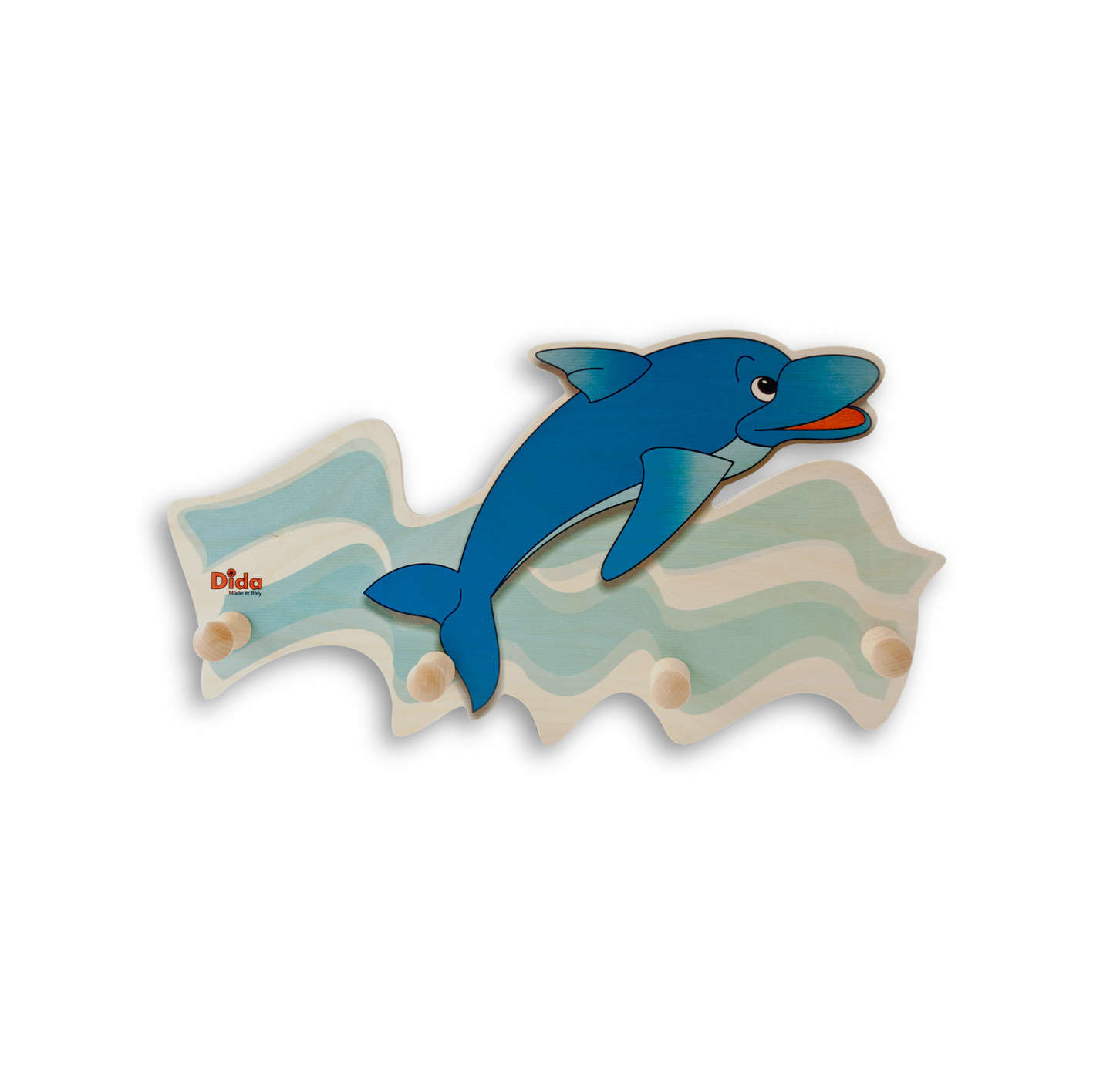 Attaccapanni in legno per bambini – Delfino Attaccapanni in legno per bambini – Delfino