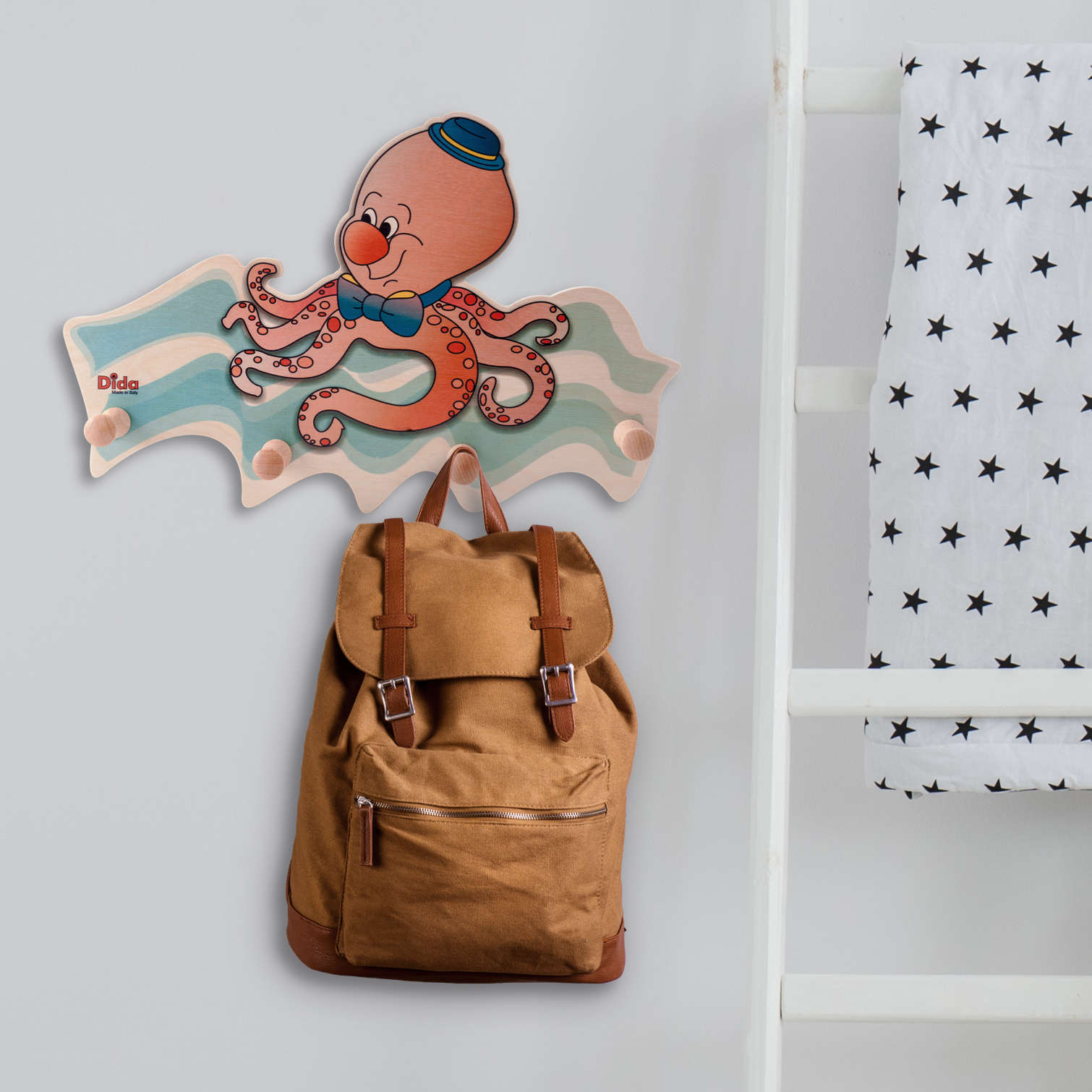 Attaccapanni da muro bambini - Polpo Attaccapanni da muro bambini - Polpo