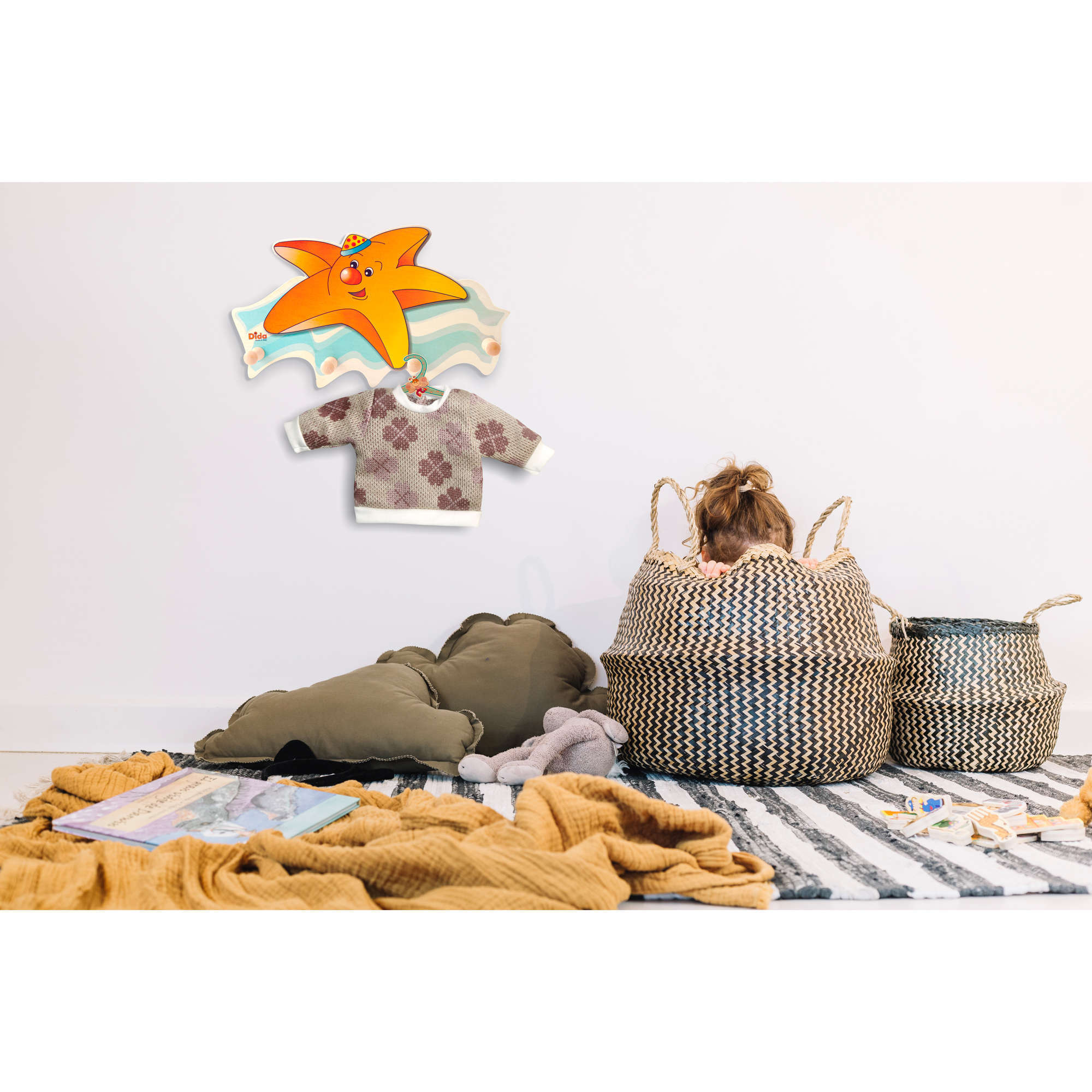 Appendiabiti da parete per bambini-arredare con la Stella marina - Dida Appendiabiti da parete per bambini-arredare con la Stella marina - Dida