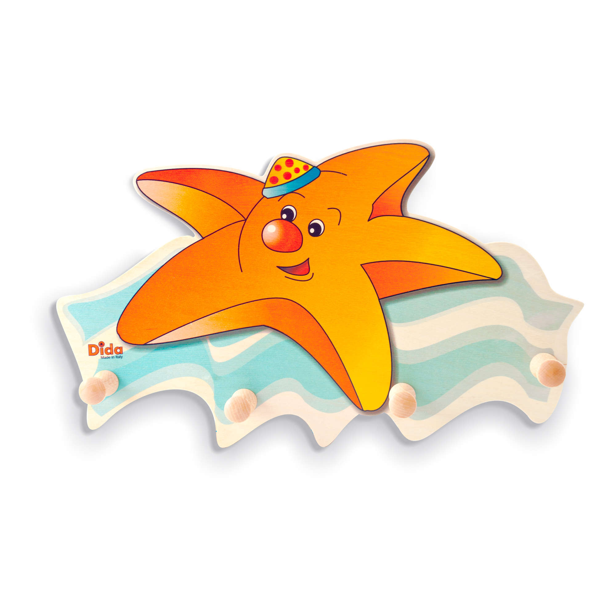 Appendiabiti da parete per bambini-arredare con la Stella marina - Dida Appendiabiti da parete per bambini-arredare con la Stella marina - Dida