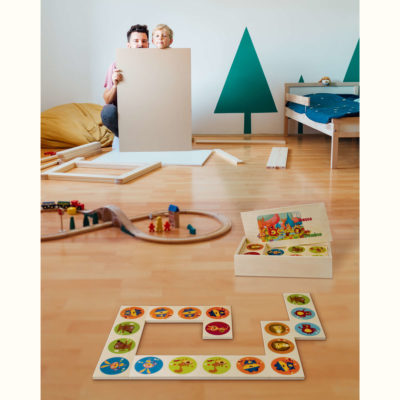 Bigjigs Toys Domino Animali Bosco Legno - 28 Pezzi Educativo Bambini 2+ Anni - Foto 5