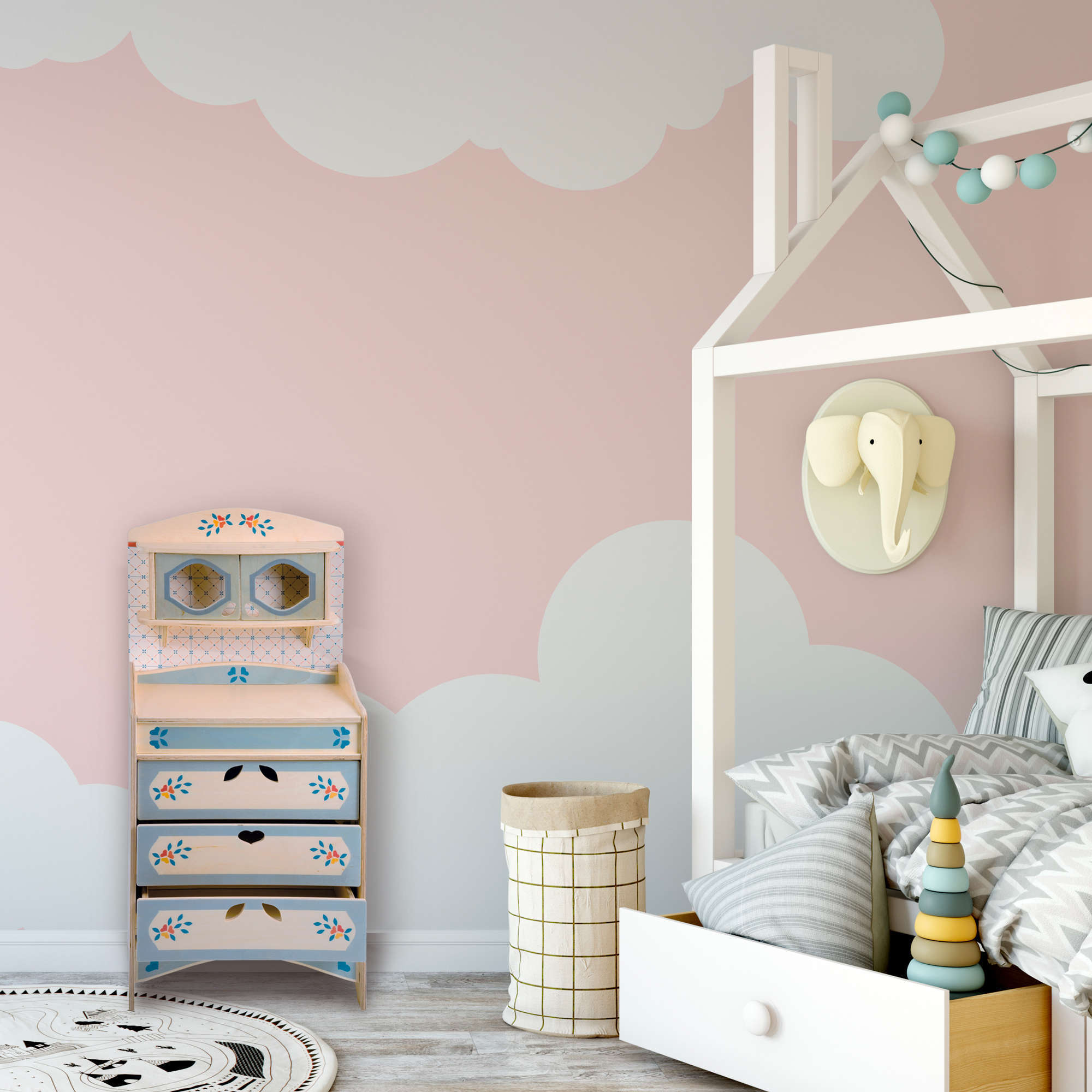 Cassettiera giocattolo in legno arredi montessoriani a misura di bimbo-Dida