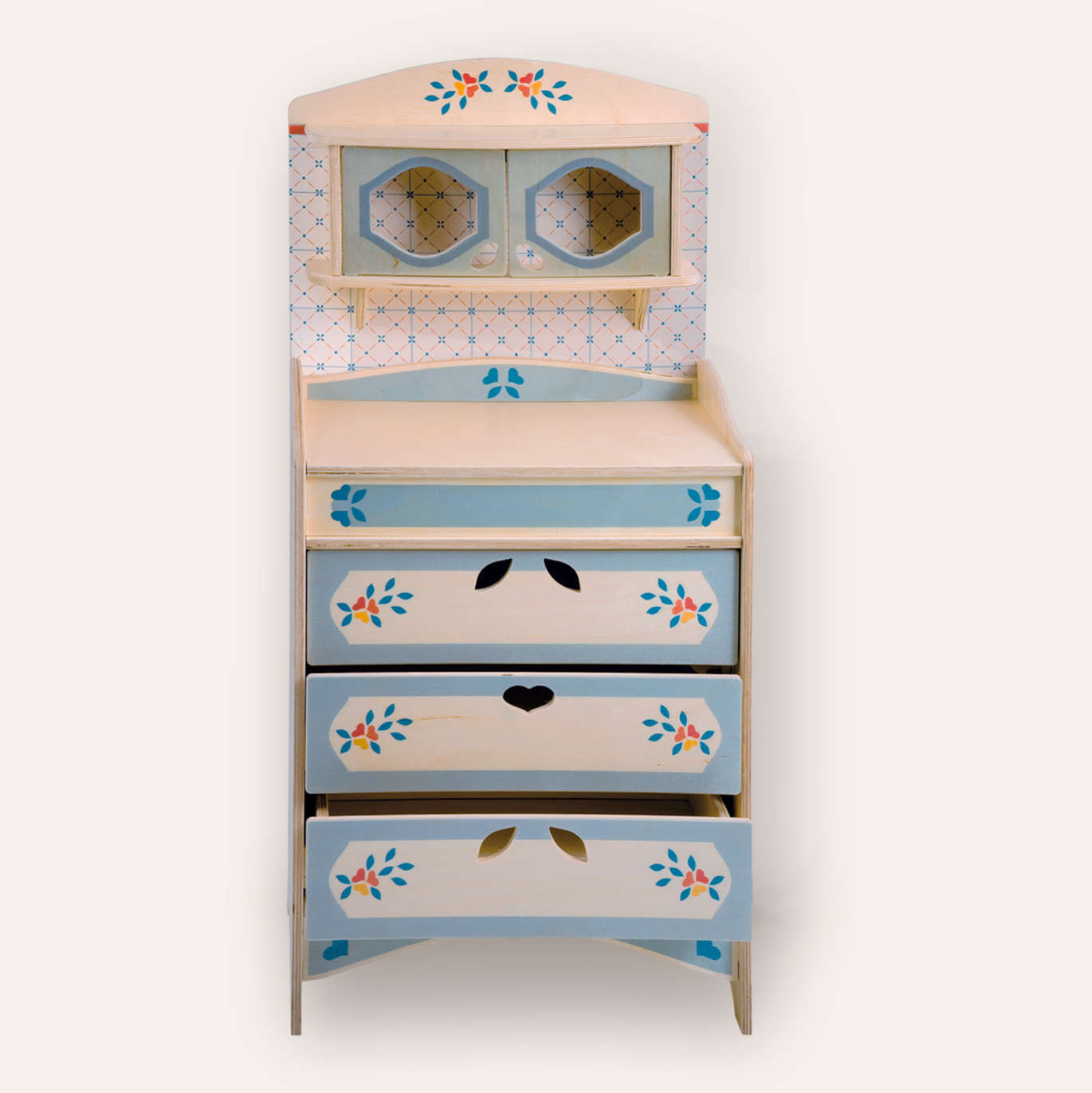 Cassettiera giocattolo in legno arredi montessoriani a misura di bimbo-Dida