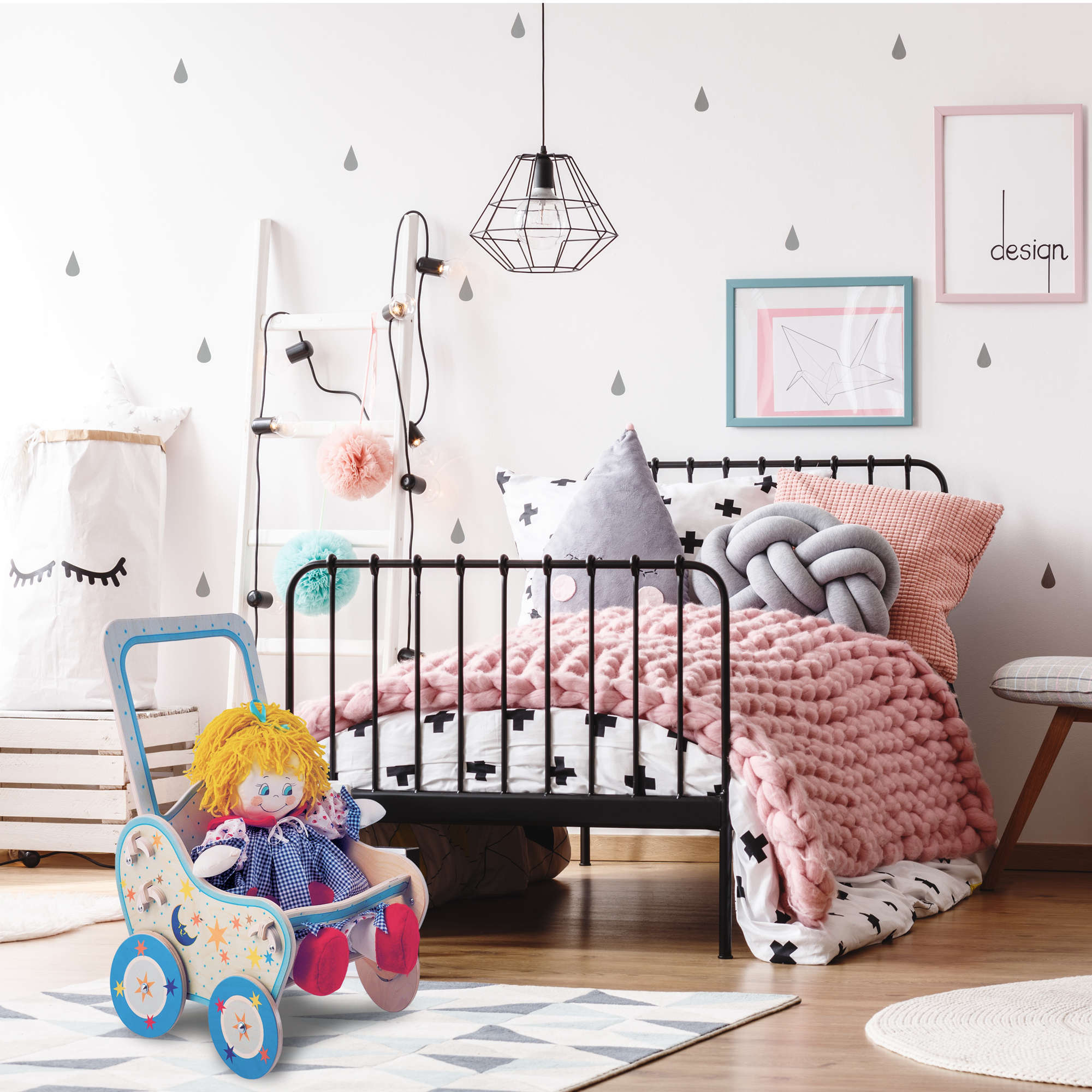 Passeggino in legno per bambole "Luna"- gioco simbolico, di finzione- Dida Passeggino in legno per bambole "Luna"- gioco simbolico, di finzione- Dida