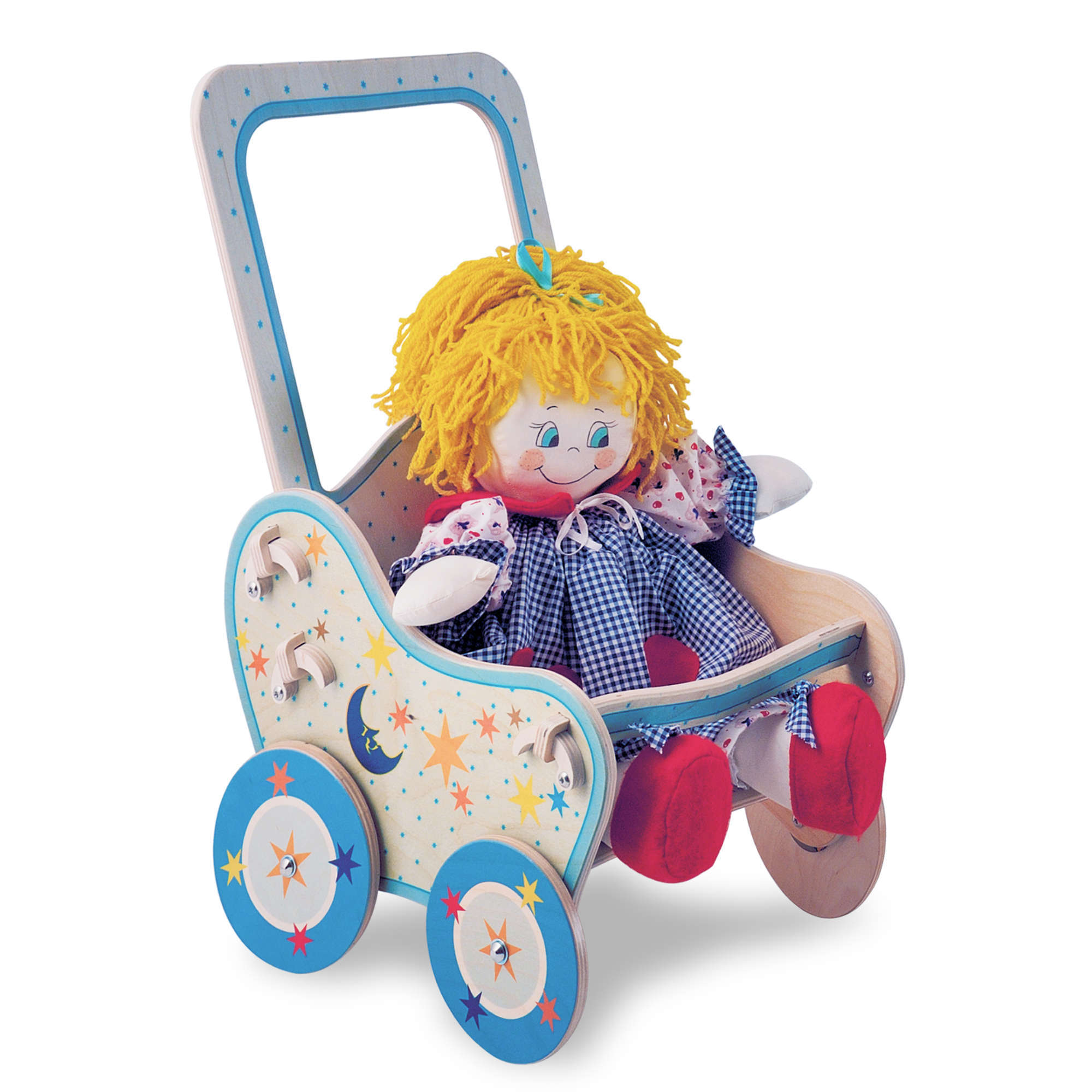 Passeggino in legno per bambole "Luna"- gioco simbolico, di finzione- Dida Passeggino in legno per bambole "Luna"- gioco simbolico, di finzione- Dida