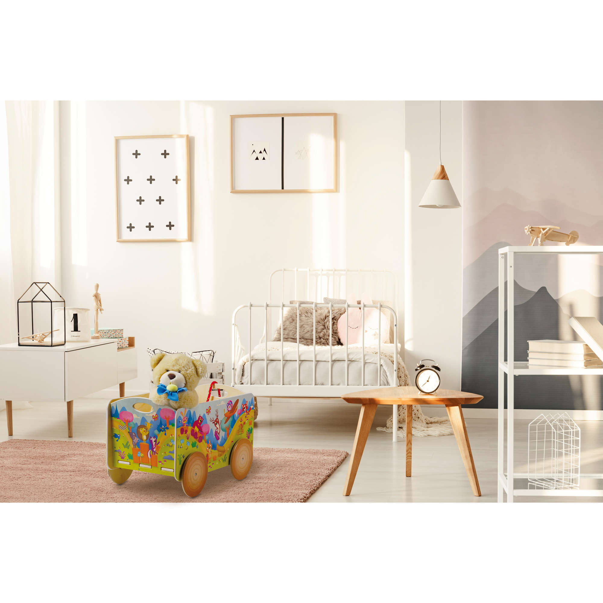 Carretto per bambini in legno - Cameretta - Porta giochi per bambini - Dida Carretto per bambini in legno - Cameretta - Porta giochi per bambini - Dida