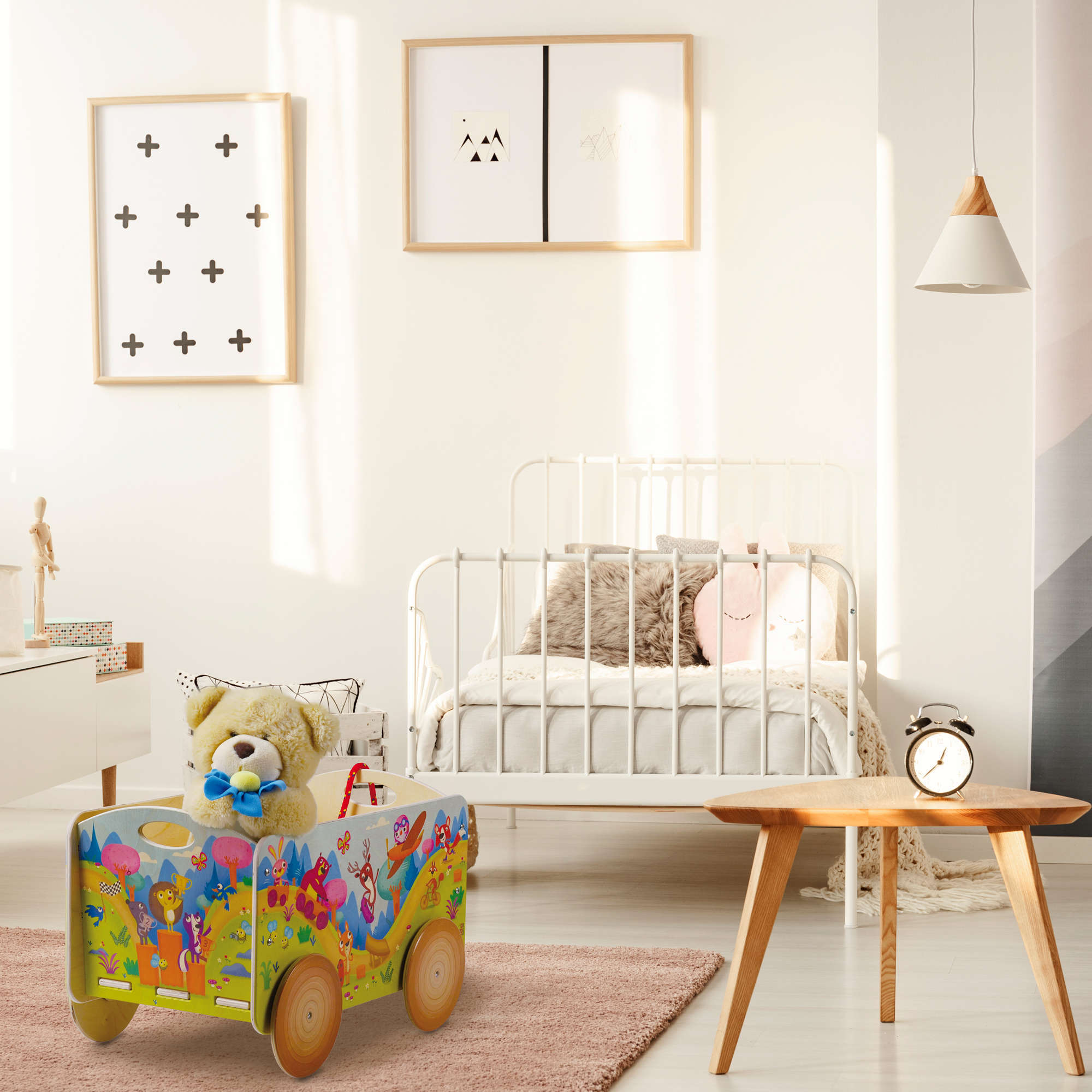 Carretto per bambini in legno - Cameretta - Porta giochi per bambini - Dida Carretto per bambini in legno - Cameretta - Porta giochi per bambini - Dida