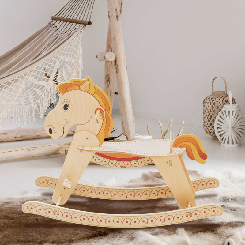 Dondolo Peluche Dino BIECO Per Bambini | 61 Cm Con Schienale E Cintura Di Sicurezza - Foto 4