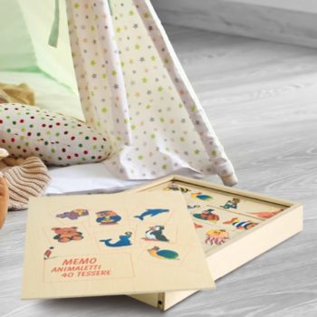 Memo Animaletti 40 tessere in legno - gioco di memoria per bambini - Dida