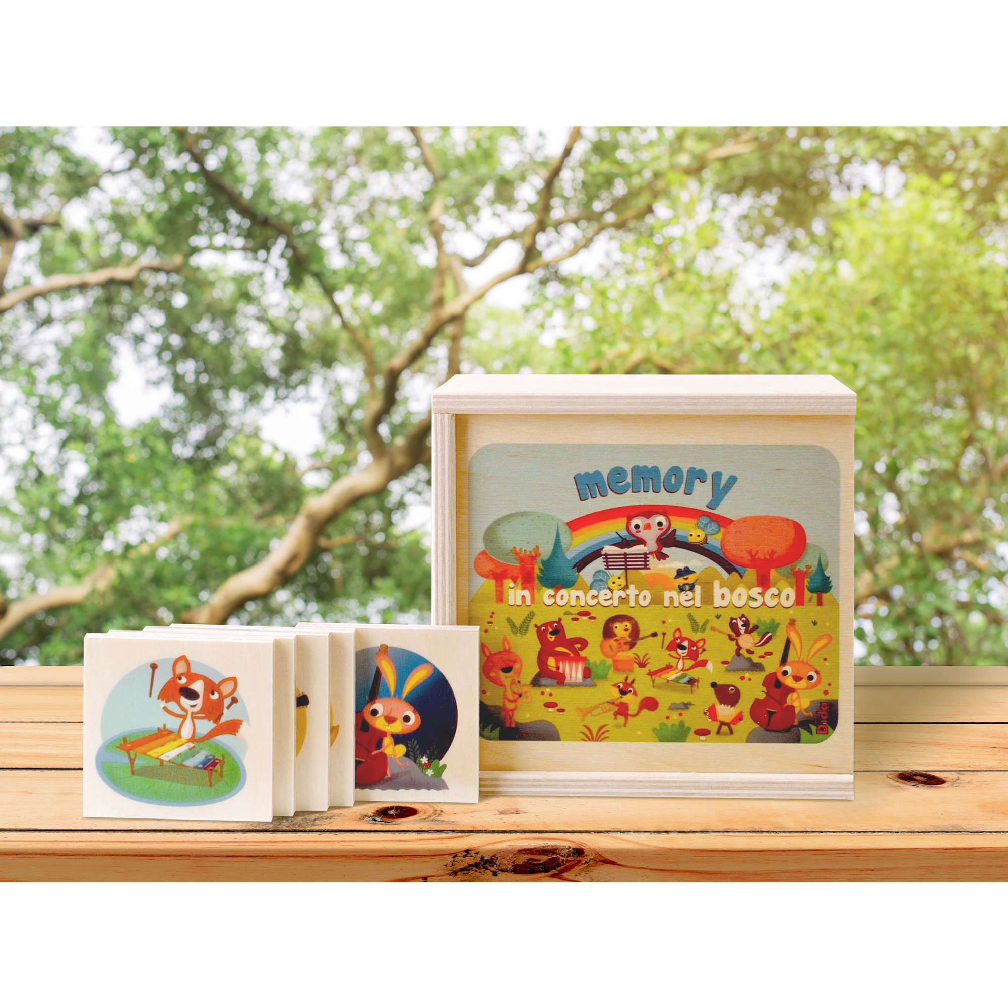 Memory animali in concerto nel bosco gioco di memoria per bambini - Dida