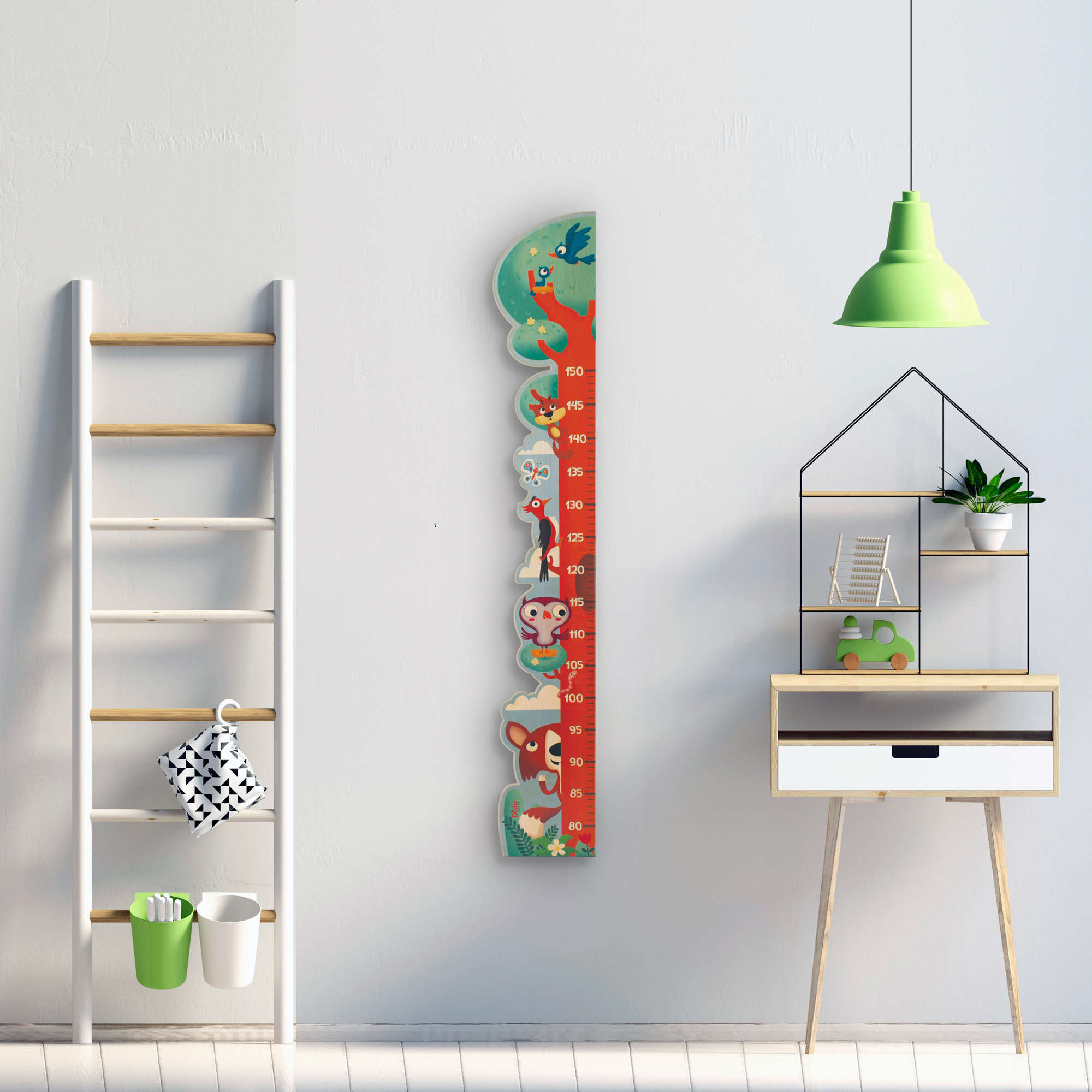 Metro della crescita in legno per bimbi- Albero e picchio- Camerette- Dida Metro della crescita in legno per bimbi- Albero e picchio- Camerette- Dida