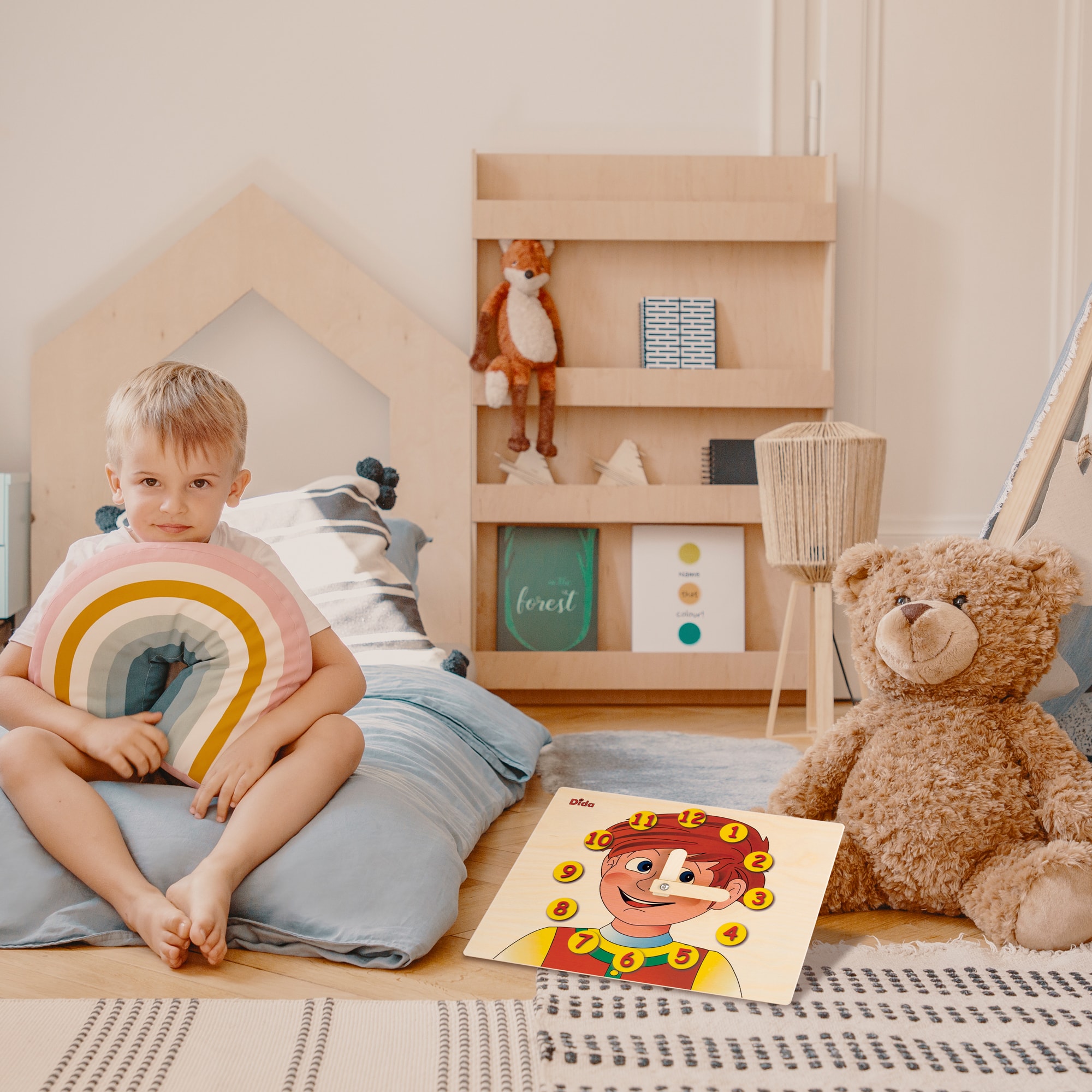 Orologio didattico Bimbo - Imparare a leggere le ore da un orologio - Dida Orologio didattico Bimbo - Imparare a leggere le ore da un orologio - Dida