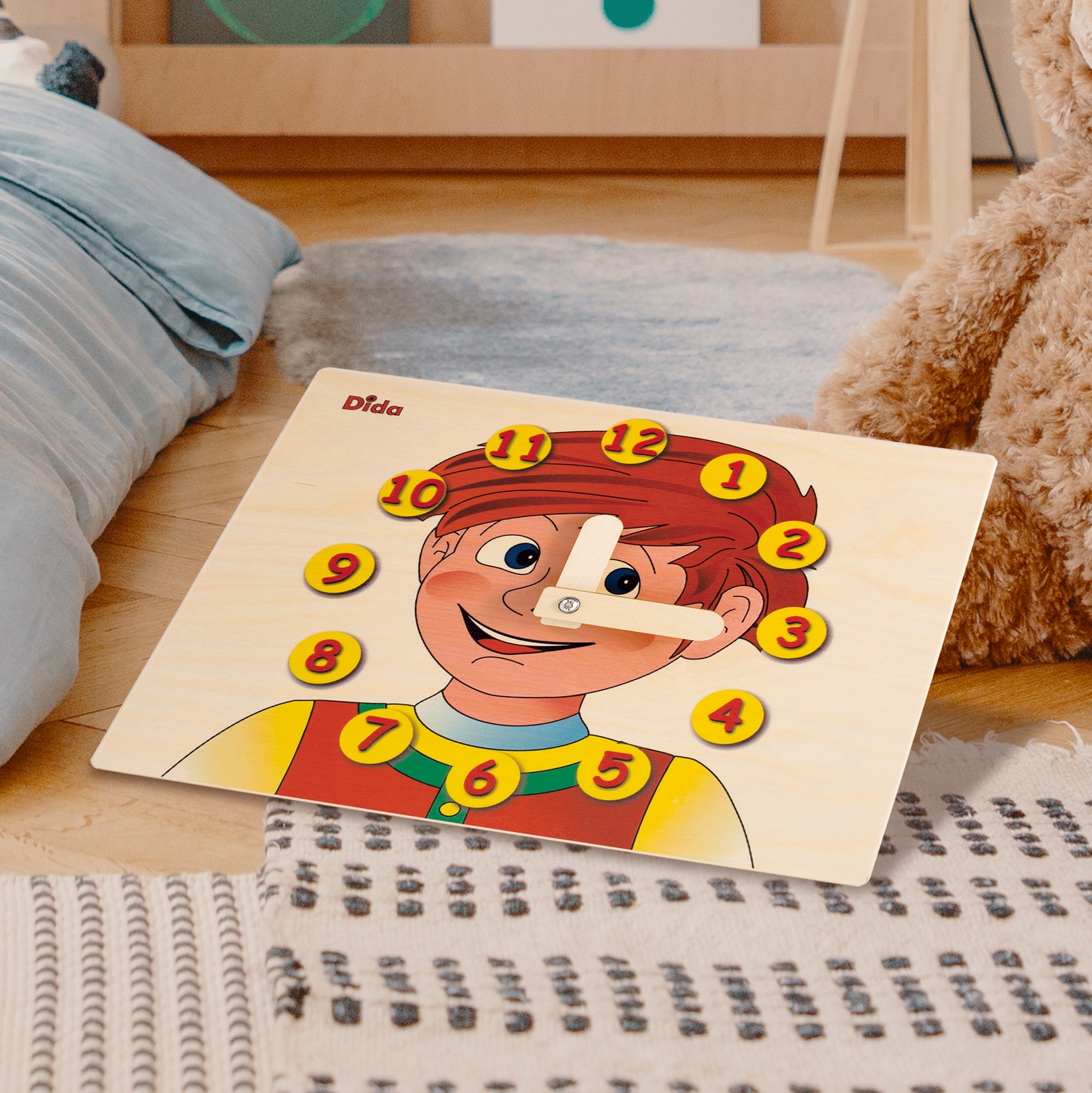 Orologio didattico Bimbo - Imparare a leggere le ore da un orologio - Dida Orologio didattico Bimbo - Imparare a leggere le ore da un orologio - Dida