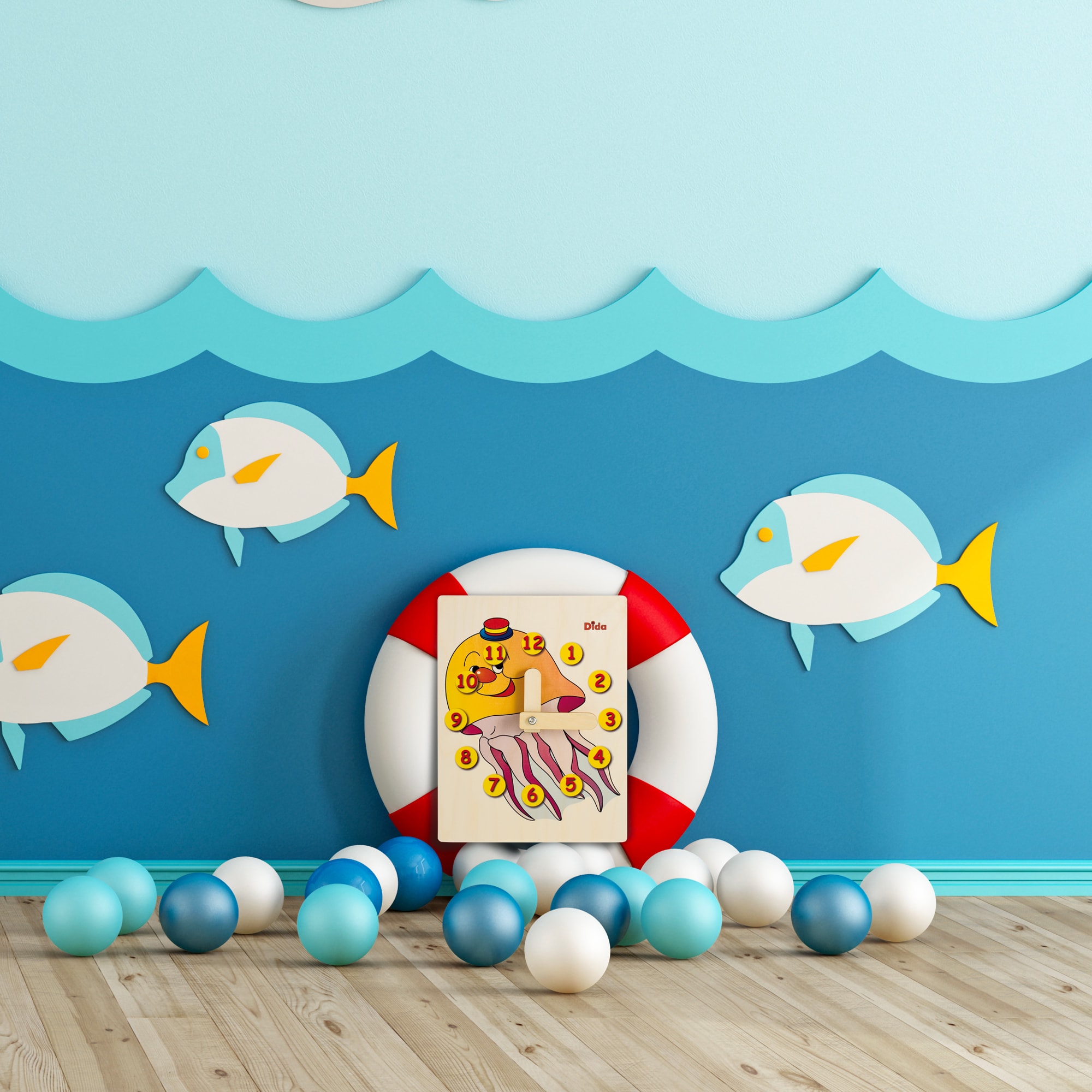 Orologio didattico Medusa per insegnare a leggere le ore -Montessori-Dida Orologio didattico Medusa per insegnare a leggere le ore -Montessori-Dida