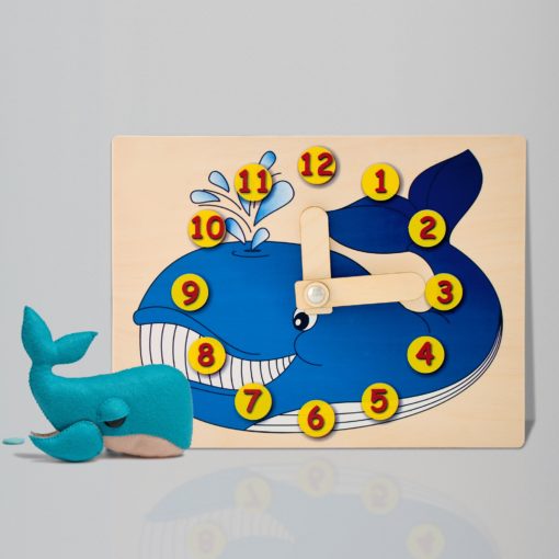 Orologio didattico balena - imparare a leggere le ore - gioco didattico - Dida