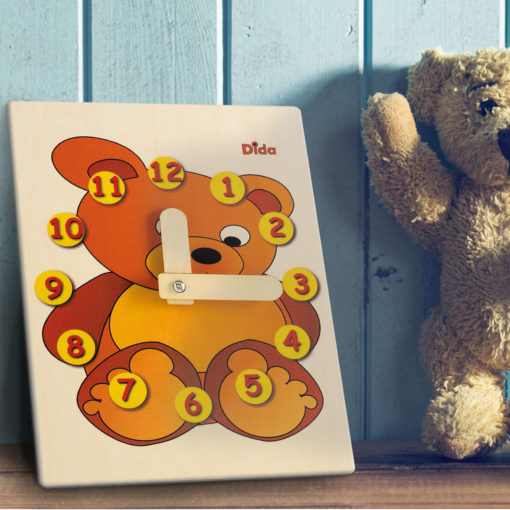 Orologio didattico Orso - orologio di apprendimento per bambini - Dida