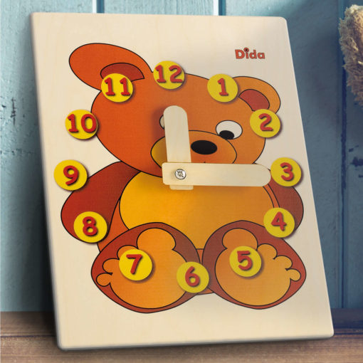 Orologio didattico Orso - orologio di apprendimento per bambini - Dida