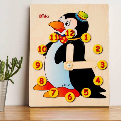 Orologio didattico Pinguino - gioco didattico per imparare le ore - Dida