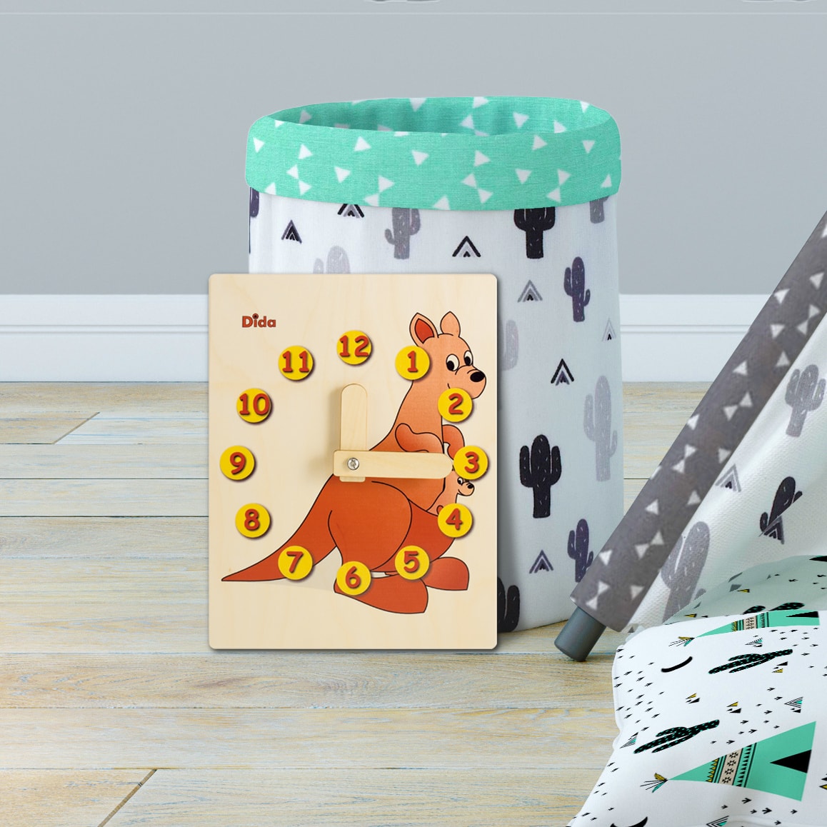 Orologio didattico Canguro -orologio di insegnamento - Montessori - Dida Orologio didattico Canguro -orologio di insegnamento - Montessori - Dida