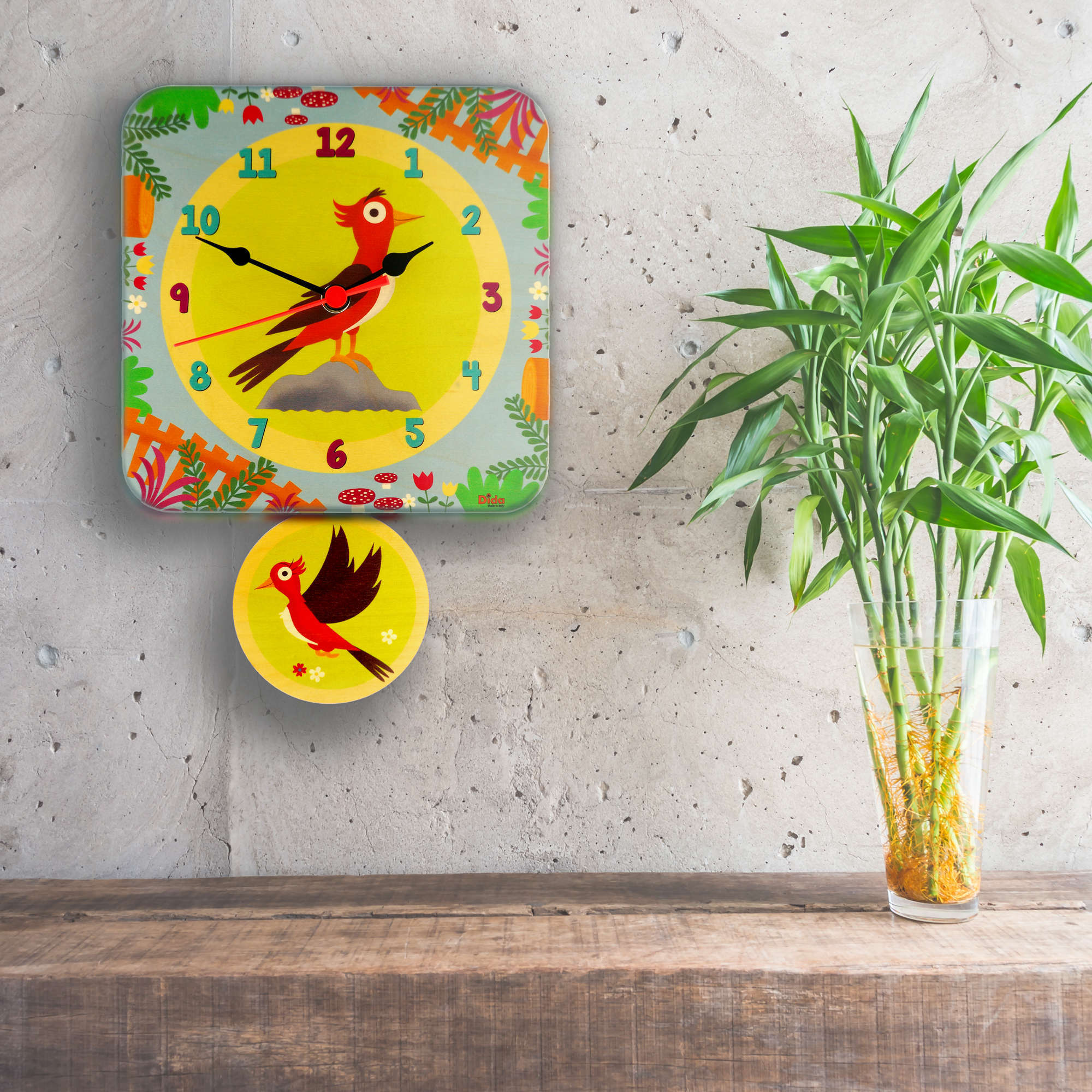 Orologio pendolo Picchi per la cameretta dei bambini-Dida Orologio pendolo Picchi per la cameretta dei bambini-Dida
