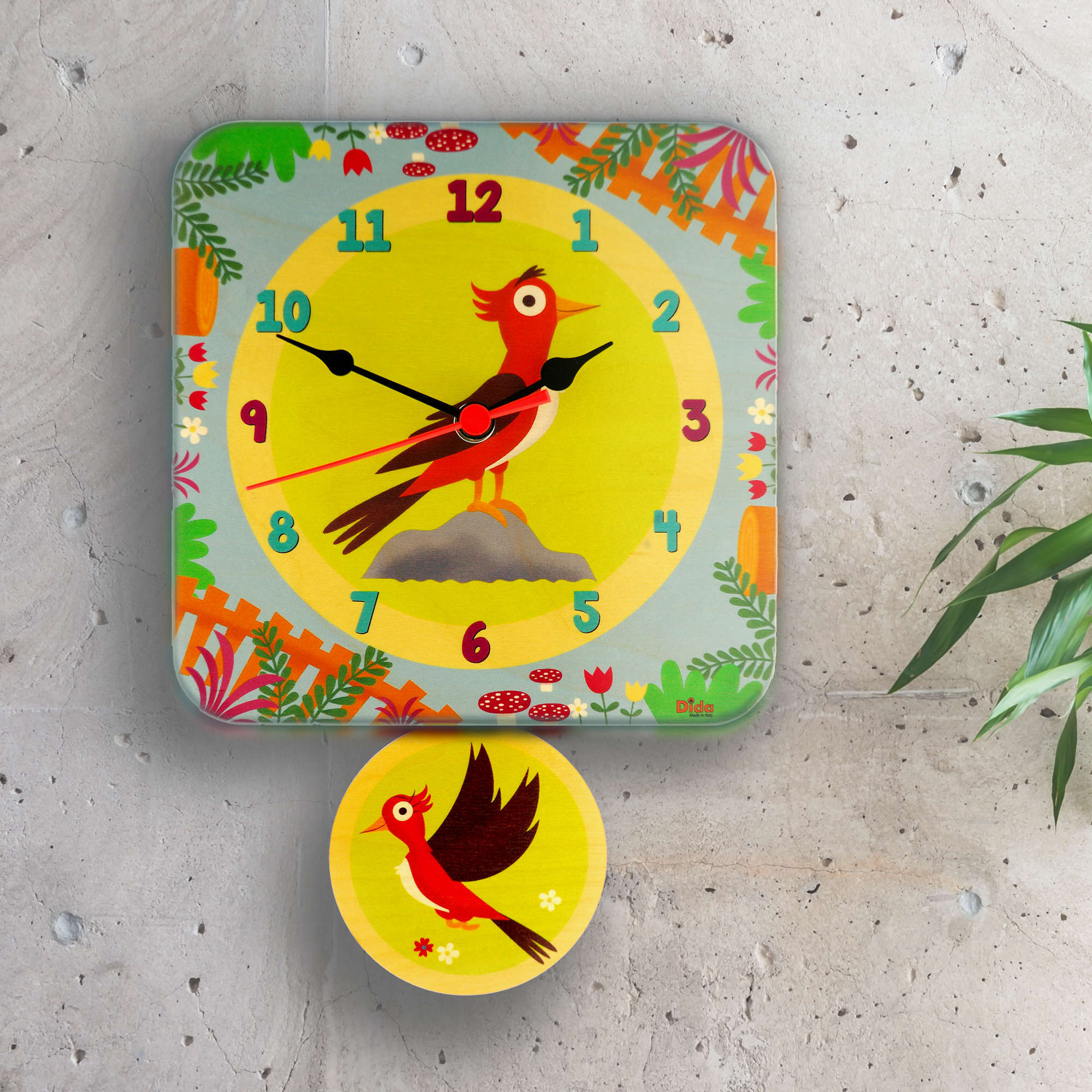 Orologio pendolo Picchi per la cameretta dei bambini-Dida orologio pendolo picchi