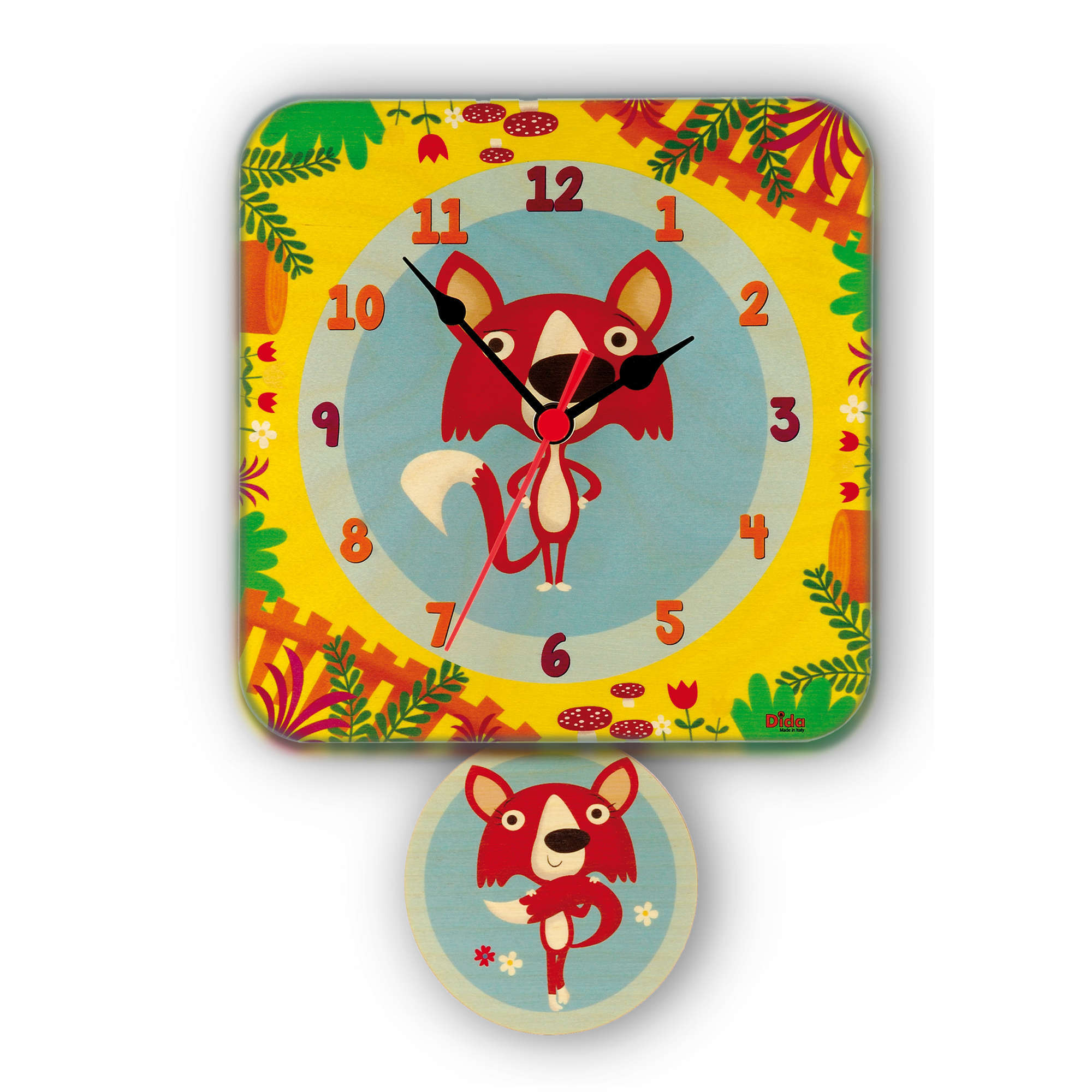 Orologio pendolo Volpi per la cameretta dei bambini-Dida