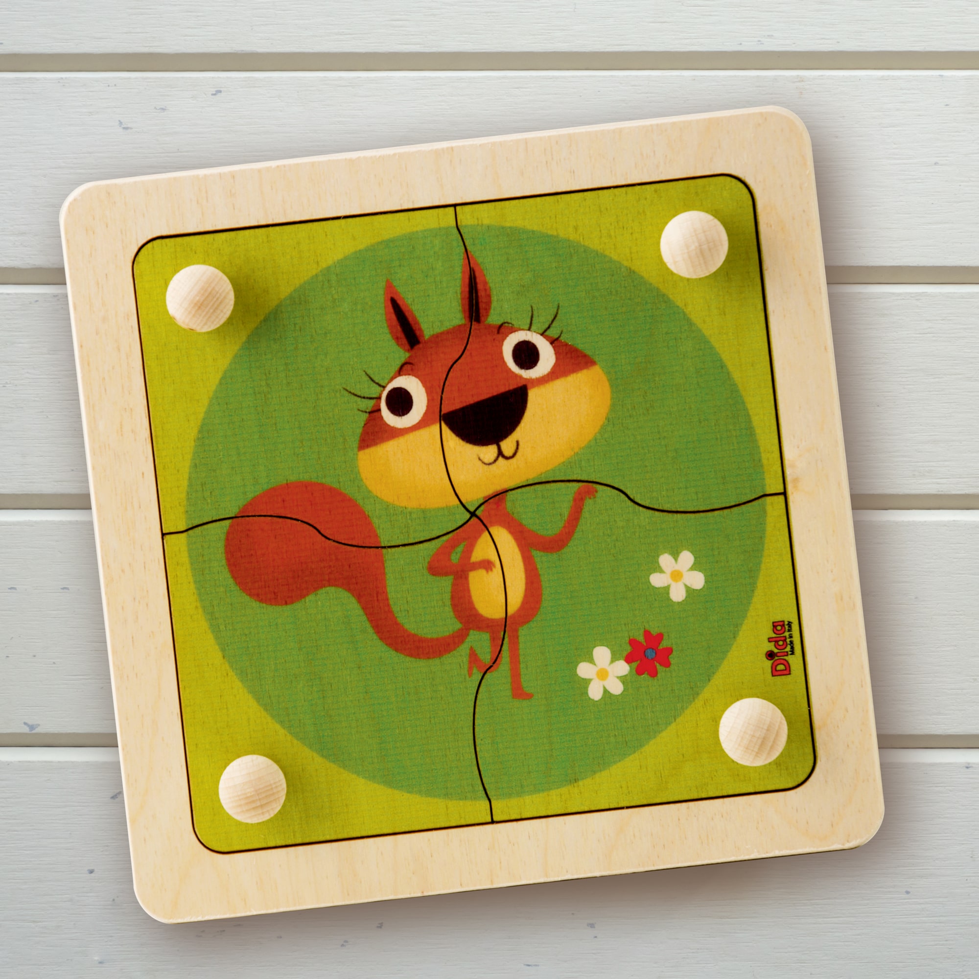 Puzzle Scoiattolo - giochi per lo sviluppo cognitivo e motricità fine - Dida puzzle scoiattolo bosco