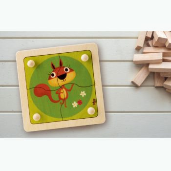 Puzzle Scoiattolo - giochi per lo sviluppo cognitivo e motricità fine - Dida