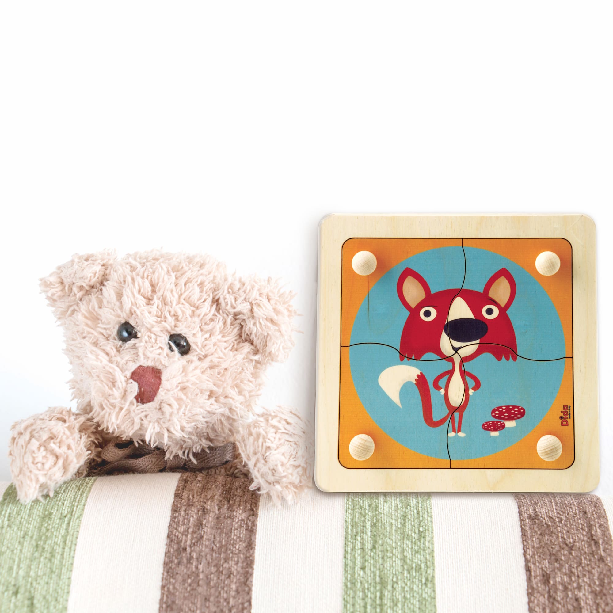 Puzzle Volpe - puzzle e incastri facili per bimbi piccoli - Dida Puzzle Volpe bosco