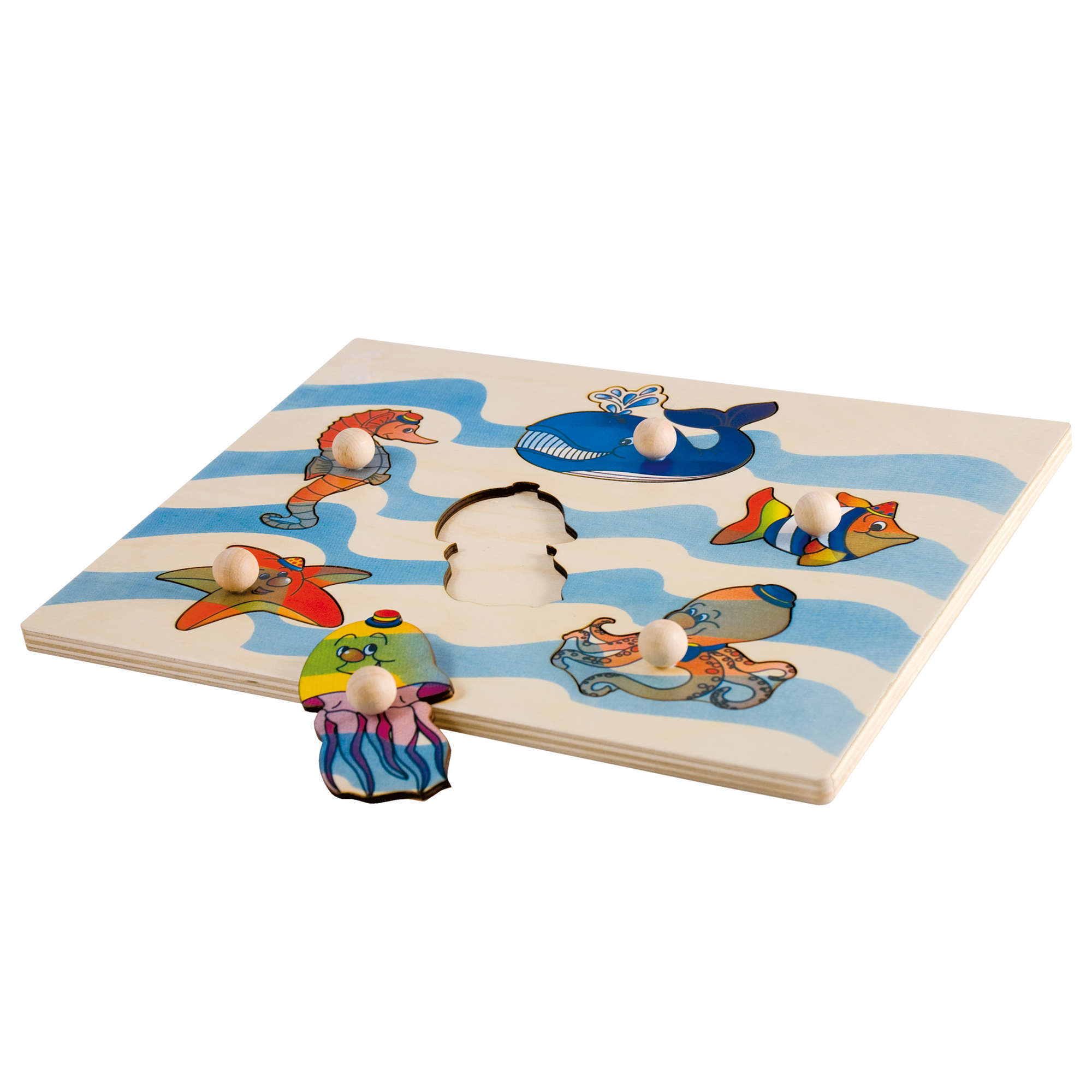 Puzzle incastri animali marini, figure intere in postazioni singole - Dida Puzzle incastri animali marini, figure intere in postazioni singole - Dida