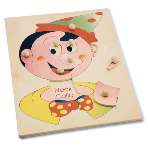 Puzzle schema corporeo viso pinocchio il gioco didattico esplorando il corpo umano - Dida