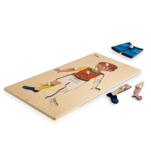 Schema corporeo bimbo - Esplorando il corpo umano - Puzzle legno - Dida giochi