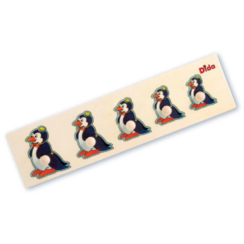 Seriazione Pinguino puzzle e incastri esercizi e attività montessoriana-Dida